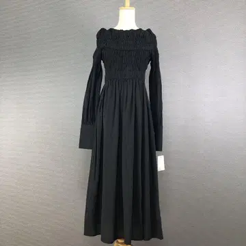 미사용품 Whim Gazette 셔링 원피스 F 블랙