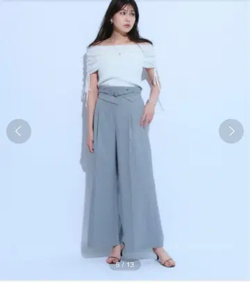 Mystrada 접어입는 와이드 팬츠