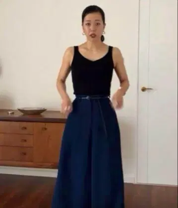 CLANE GEORGETTE 루즈 와이드 팬츠