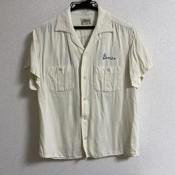 50s 60s 볼링 셔츠 오픈 카라 Hilton 1점 킹루이