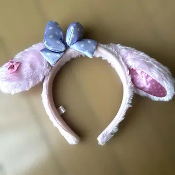 산리오 머리띠 봉봉 리본 보라색 리본