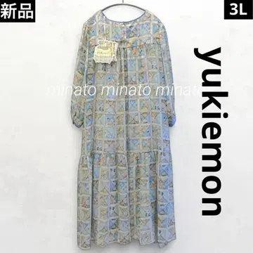 택 포함 새상품 유키에몬 고양이 모음 nekoneko 원피스 3L 색스