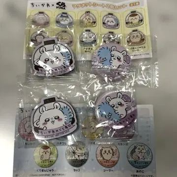 치이카와 쿠라스시 모몽가 캔뱃지 마그넷 총 4종 세트 사용설명서 포함