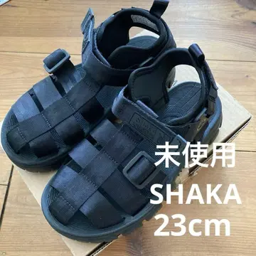 새상품 SHAKA 샌들 블랙 23cm