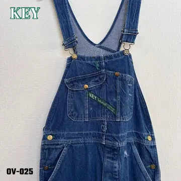 USA KEY 데님 오버롤 36x31 아메카지 워크 90s