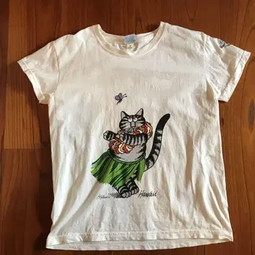 새상품급 crazy shirts 크리반 캣 티셔츠 XS 사이즈