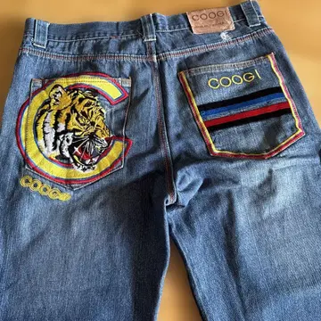 COOGI 쿠지 W34 데님 힙합 데님 타이거 디자인