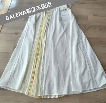 GALENA 정가 15000엔 플리츠 롱 디자인 스커트