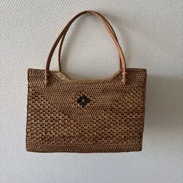 브라운 바스켓백 뜨개질 디자인