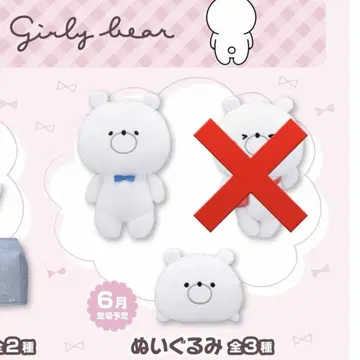 당일 발송] 걸리시 곰돌이 봉제 인형 세트