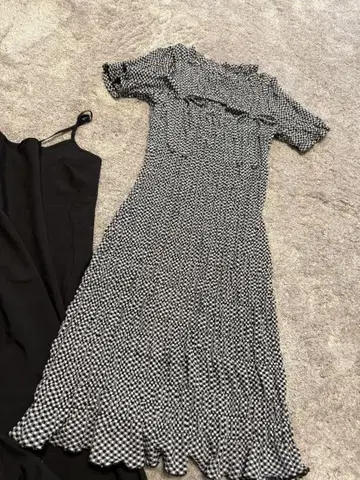 다리치 셔링 미니 원피스 L