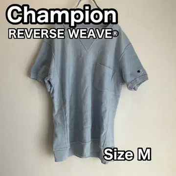챔피온 REVERSE WEAVE 반팔 맨투맨 M 아이스 블루