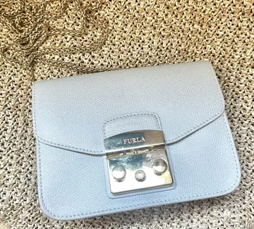 FURLA 메트로폴리스 미니 크로스바디 가죽 라이트 블루
