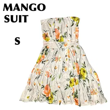 MANGO/망고 [ S ] 플라워 프린트 베어탑/튜브탑 꽃무늬