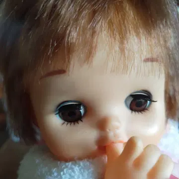 쇼와 레트로 이와이산업 슬립아이 소프트 비닐 인형 H22cm 당시 물품