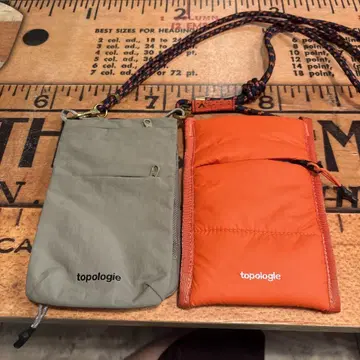 topologie 스마트폰 숄더백 그레이 오렌지