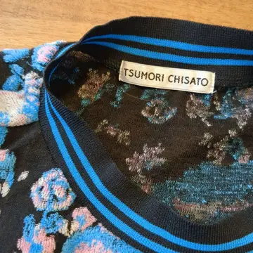TSUMORI CHISATO 플라워 프린트 반팔 상의