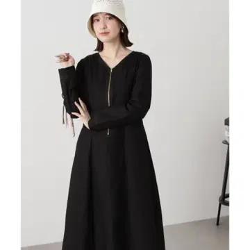 N. Natural Beauty Basic 프론트 지퍼 플레어 원피스
