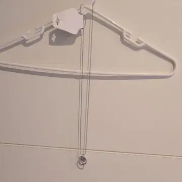실버 색상 이중 반지 목걸이