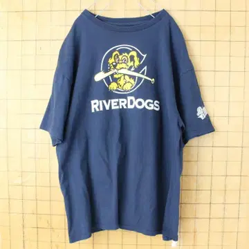 USA 마제스틱 RIVERDOGS 티셔츠 네이비 XL 반팔 ss22
