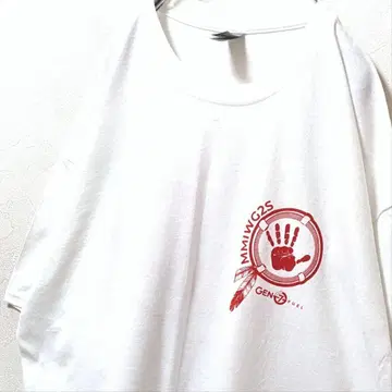 길단 MMIWG2S 로고 티셔츠 화이트 화이트 XL 구제 의류
