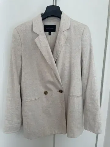 BANANA REPUBLIC 베이지 더블 브레스트 자켓 사이즈 4