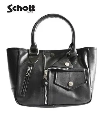 미사용 새상품 Schott (샷) 라이더스 미니 토트백 블랙