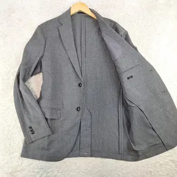 새상품급 유니클로 감동 자켓 슬림 핏 울 라이크 그레이 XL