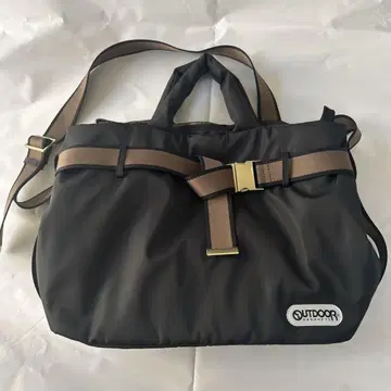 OUTDOOR 블랙 나일론 숄더백
