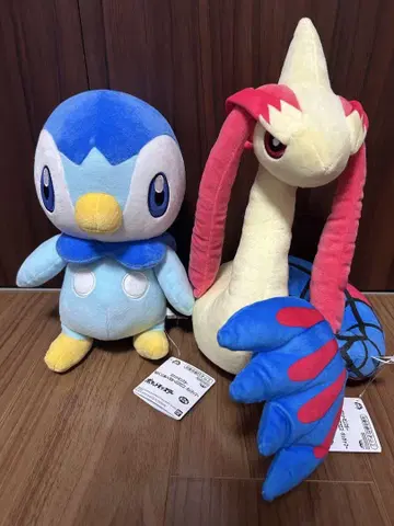 [새상품] 포켓몬 모후굿토 봉제 인형 밀로카로스 팽도리 전2종 세트