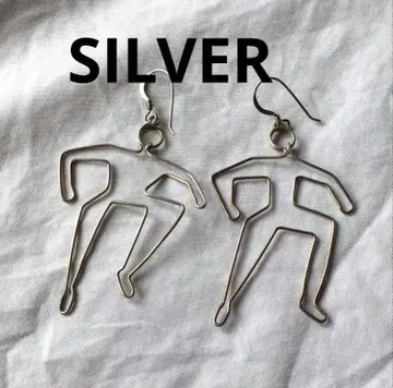 빈티지 인간 모티브 실버 귀걸이 SILVER 개성적 925
