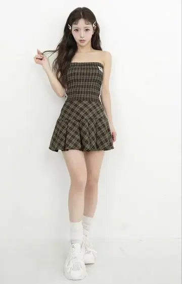 Darich 리메이크 클래식 체크 미니 스커트