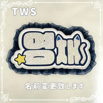 네임 보드  용제  TWS 투아스  실버 홀로그램  고양이