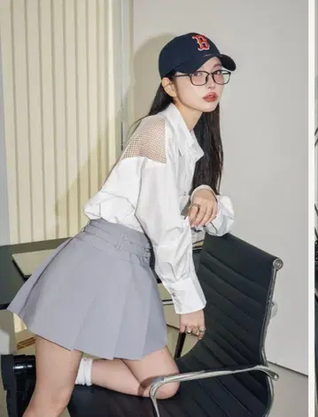 Darich 더블 벨트 플리츠 미니 스커트