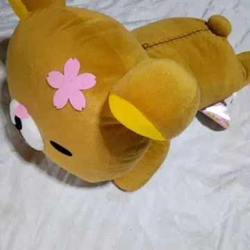 리락쿠마 XL 사이즈 봉제 인형 벚꽃 디자인