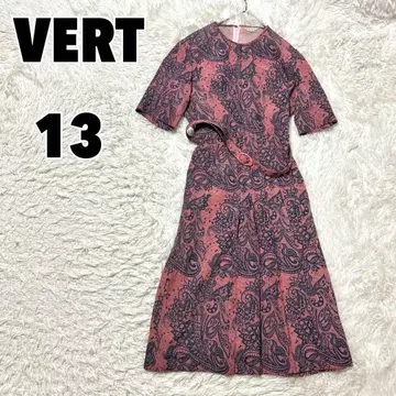 VERT (13) 벨트 페이즐리 원피스 일본제