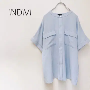 세일 [새상품급] 상의 셔츠 블라우스 반팔 빅 예쁜 INDIVI