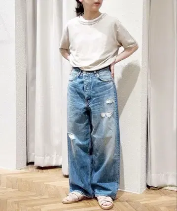 RNA-N R4369 DENIM WIDE PANTS 사이즈 S 새상품 택