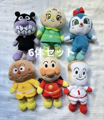 호빵맨 봉제 인형 6종 세트 약 15cm