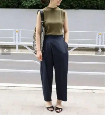 IENA 이에나 리오셀 린넨 루즈 페그 탑 팬츠 네이비 36 S 상당