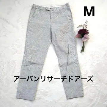 어반 리서치 도어스 팬츠 스트라이프 면 혼방 앵클 기장 팬츠 M