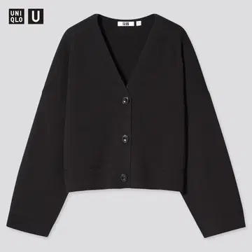 유니클로 U 밀라노 리브 V넥 가디건 L 사이즈 완판템