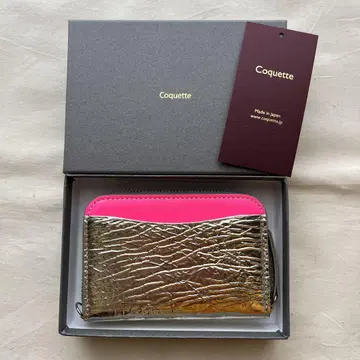 [새상품 미사용] Coquette Round Mini Wallet 골드