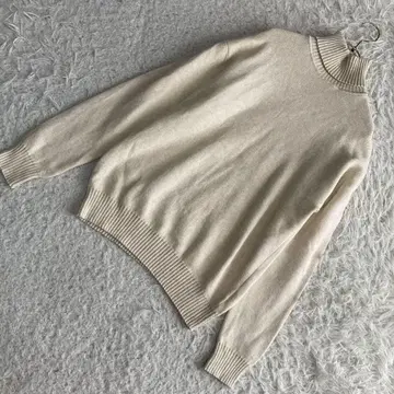 UNITED ARROWS 터틀 니트 베이지 F 캐주얼 넉넉한