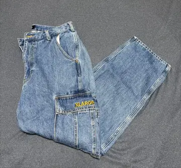 XLARGE 블루 카고 데님 34