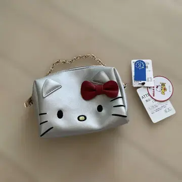 키티 실버 키티 체인 백 파우치 Hello kitty 탈부착