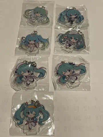 하츠네 미쿠 아크릴 키링 7세트