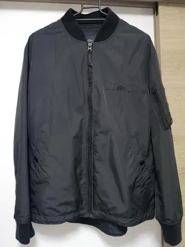 LACOSTE 블랙 MA-1 자켓