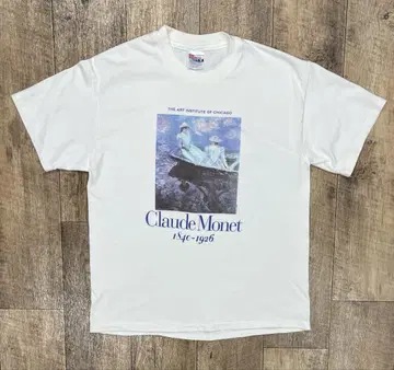 90S CLAUDE MONET 시카고 미술관 싱글 스티치 T USA제