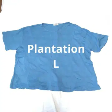 [빅 사이즈] Plantation 반팔 티셔츠 파랑